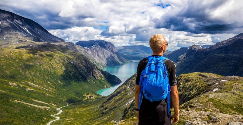 Hiking in the mountains